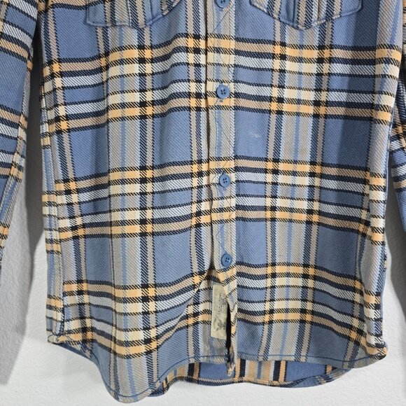 Superdry Flannel Button Up Shirt Men Large Plaid Collared Heavyweight Pockets - Picture 3 of 16